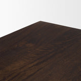 Viktor 55"L Dark Brown Solid Wood Coffee Table by Mercana at Eve Furniture