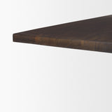 Viktor 55"L Dark Brown Solid Wood Coffee Table by Mercana at Eve Furniture
