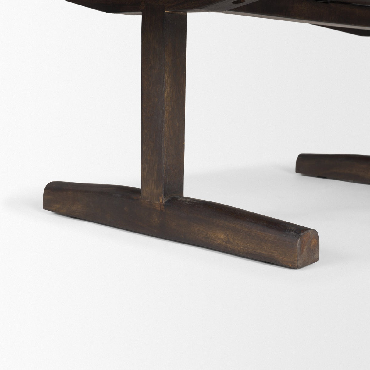 Viktor 55"L Dark Brown Solid Wood Coffee Table by Mercana at Eve Furniture