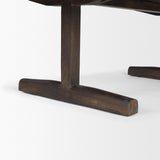 Viktor 55"L Dark Brown Solid Wood Coffee Table by Mercana at Eve Furniture