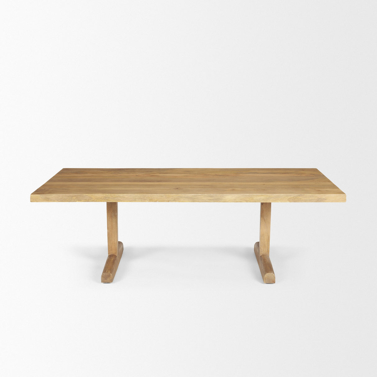 Viktor 55"L Light Brown Solid Wood Coffee Table by Mercana at Eve Furniture