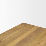 Viktor 55"L Light Brown Solid Wood Coffee Table by Mercana at Eve Furniture