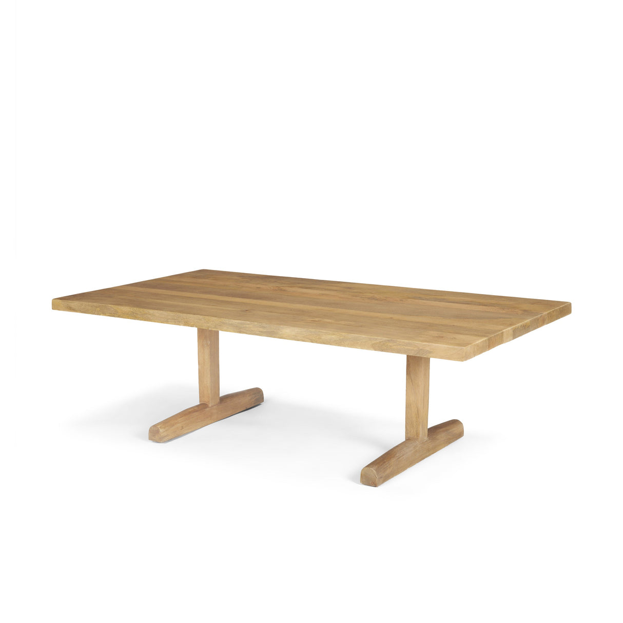 Viktor 55"L Light Brown Solid Wood Coffee Table by Mercana at Eve Furniture