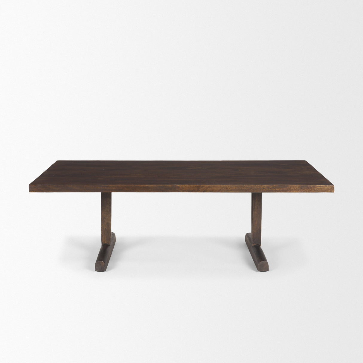 Viktor Dark Brown Solid Wood Coffee Table by Mercana at Eve Furniture