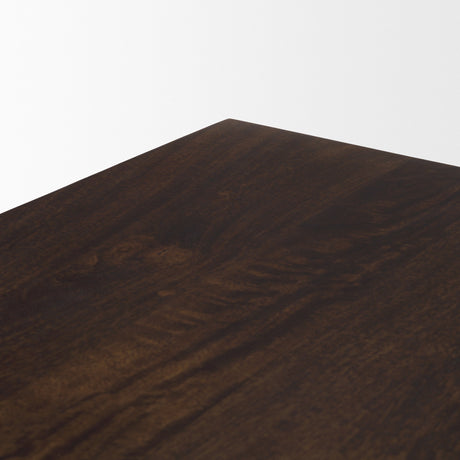 Viktor Dark Brown Solid Wood Coffee Table by Mercana at Eve Furniture