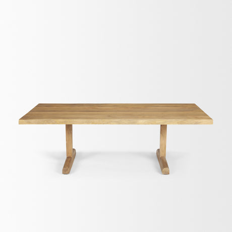 Viktor Light Brown Solid Wood Coffee Table by Mercana at Eve Furniture