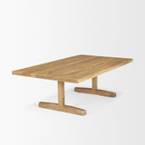 Viktor Light Brown Solid Wood Coffee Table by Mercana at Eve Furniture