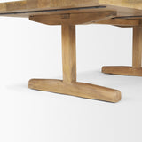 Viktor Light Brown Solid Wood Coffee Table by Mercana at Eve Furniture