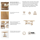 Viktor Light Brown Solid Wood Dining Table by Mercana at Eve Furniture