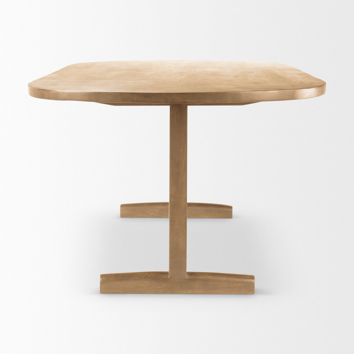 Viktor Light Brown Solid Wood Dining Table by Mercana at Eve Furniture