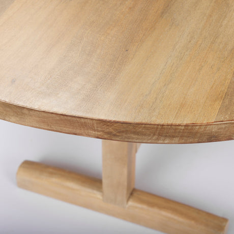 Viktor Light Brown Solid Wood Dining Table by Mercana at Eve Furniture