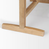 Viktor Light Brown Solid Wood Dining Table by Mercana at Eve Furniture