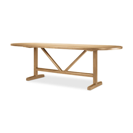 Viktor Light Brown Solid Wood Dining Table by Mercana at Eve Furniture
