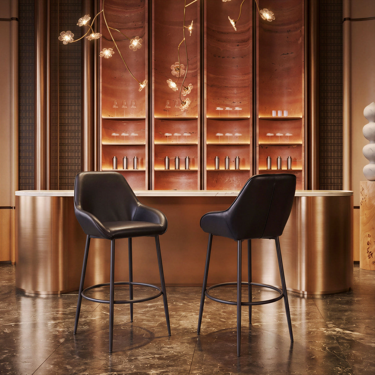 Vila Barstool Black by Zuomod at Eve Furniture