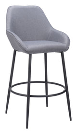 Vila Barstool Gray by Zuomod at Eve Furniture