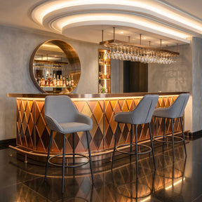 Vila Barstool Gray by Zuomod at Eve Furniture