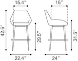 Vila Barstool Gray by Zuomod at Eve Furniture