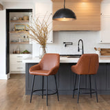 Vila Counter Stool Brown by Zuomod at Eve Furniture