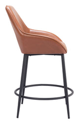 Vila Counter Stool Brown by Zuomod at Eve Furniture