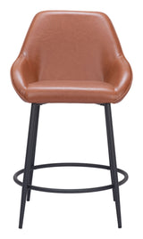 Vila Counter Stool Brown by Zuomod at Eve Furniture
