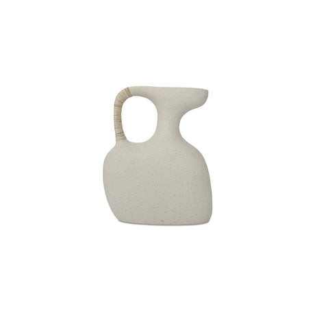 Vila Cream White 13-in Sculptural Vessel by MOES at Eve Furniture