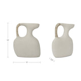 Vila Cream White 13-in Sculptural Vessel by MOES at Eve Furniture