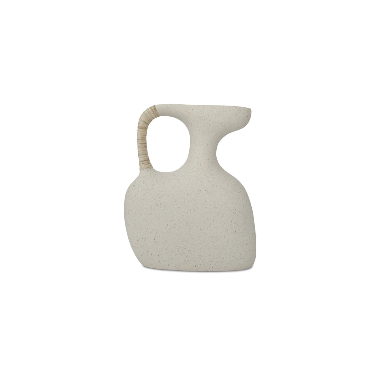 Vila Cream White 13-in Sculptural Vessel by Moe's Home at Eve Furniture