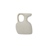 Vila Cream White 13-in Sculptural Vessel by Moe's Home at Eve Furniture