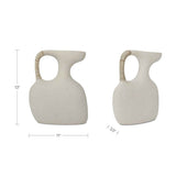 Vila Cream White 13-in Sculptural Vessel by Moe's Home at Eve Furniture