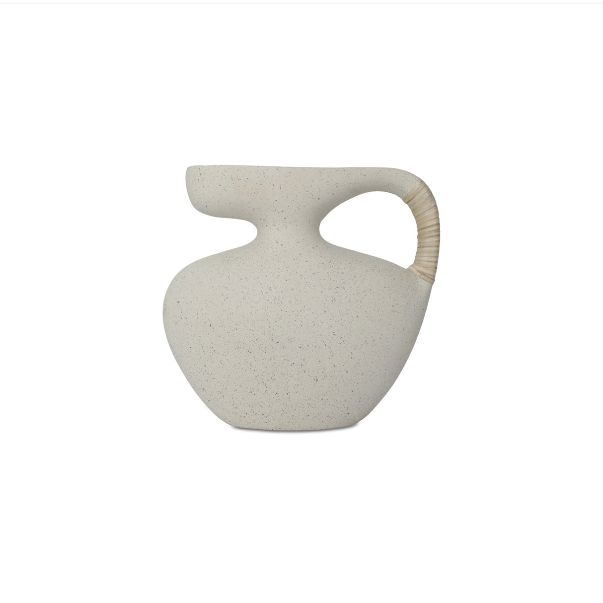 Vila Cream White 9.5-in Sculptural Vessel by MOES at Eve Furniture