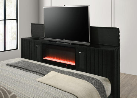 Villa Black Queen Platform Bed by Happy Homes at Eve Furniture