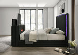 Villa Black Queen Platform Bed by Happy Homes at Eve Furniture