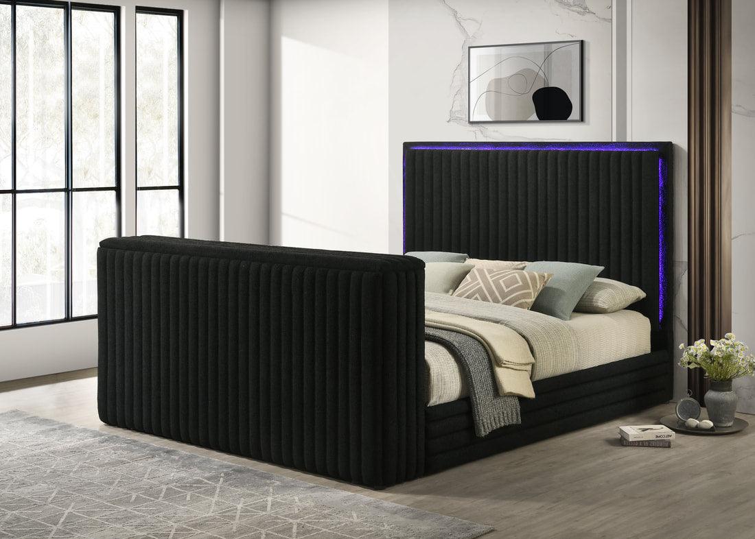 Villa Black Queen Platform Bed by Happy Homes at Eve Furniture
