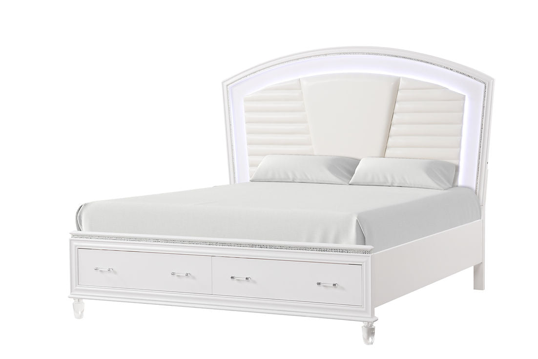 Villa White Bedroom Platform Bedroom Set by New Era Innovations at Eve Furniture