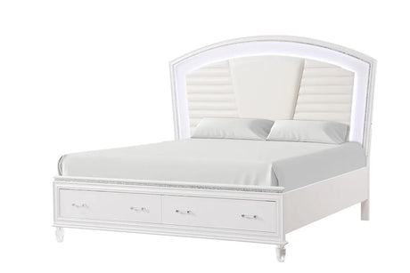 Villa White Bedroom Platform Bedroom Set by New Era Innovations at Eve Furniture