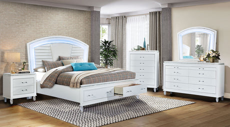 Villa White Bedroom Platform Bedroom Set by New Era Innovations at Eve Furniture