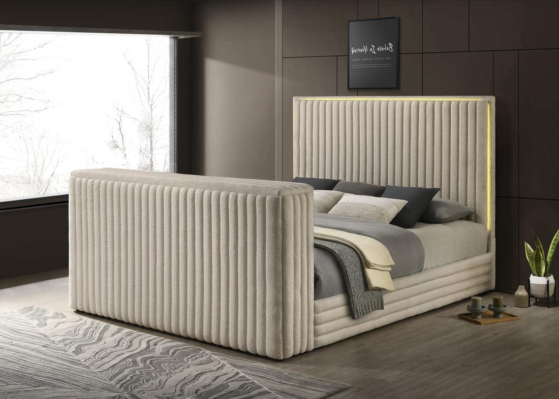 Villa White Queen Platform Bed by Happy Homes at Eve Furniture