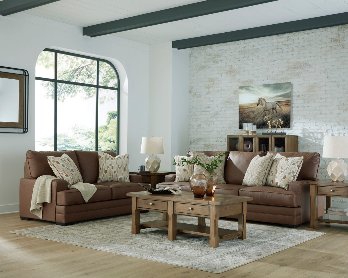 VillaCourt Caramel Living Room Set by Ashley at Eve Furniture
