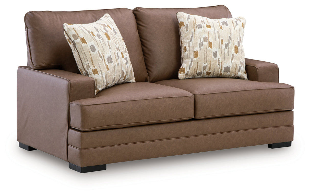 VillaCourt Caramel Loveseat by Ashley at Eve Furniture