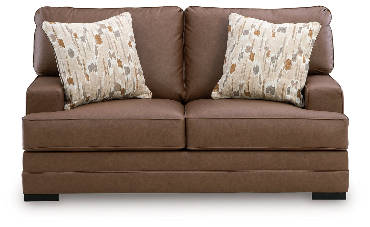 VillaCourt Caramel Loveseat by Ashley at Eve Furniture