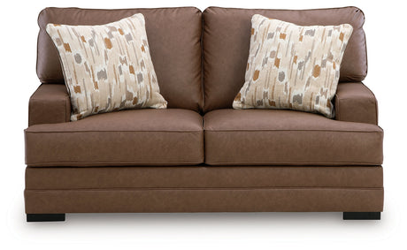 VillaCourt Caramel Loveseat by Ashley at Eve Furniture