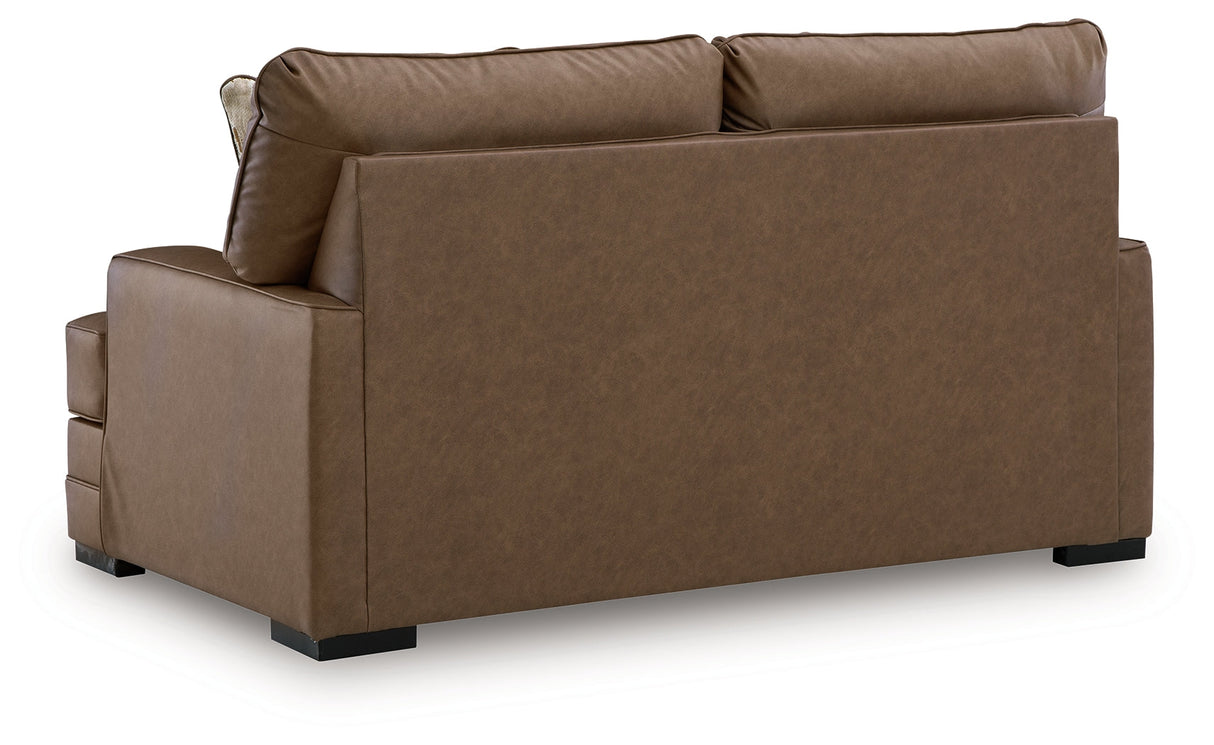 VillaCourt Caramel Loveseat by Ashley at Eve Furniture