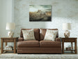 VillaCourt Caramel Loveseat by Ashley at Eve Furniture