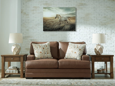 VillaCourt Caramel Loveseat by Ashley at Eve Furniture