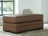 VillaCourt Caramel Ottoman by ASHLEY FURNITURE at Eve Furniture