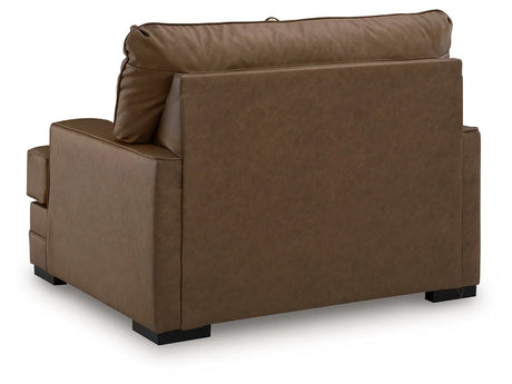 VillaCourt Caramel Oversized Chair by Ashley at Eve Furniture