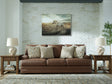 VillaCourt Caramel Sofa by Ashley at Eve Furniture