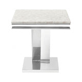 Villarsglane Beige/Chrome End Table by Furniture of America at Eve Furniture
