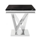 Villarsglane Black/Chrome End Table by Furniture of America at Eve Furniture