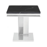 Villarsglane Black/Chrome End Table by Furniture of America at Eve Furniture